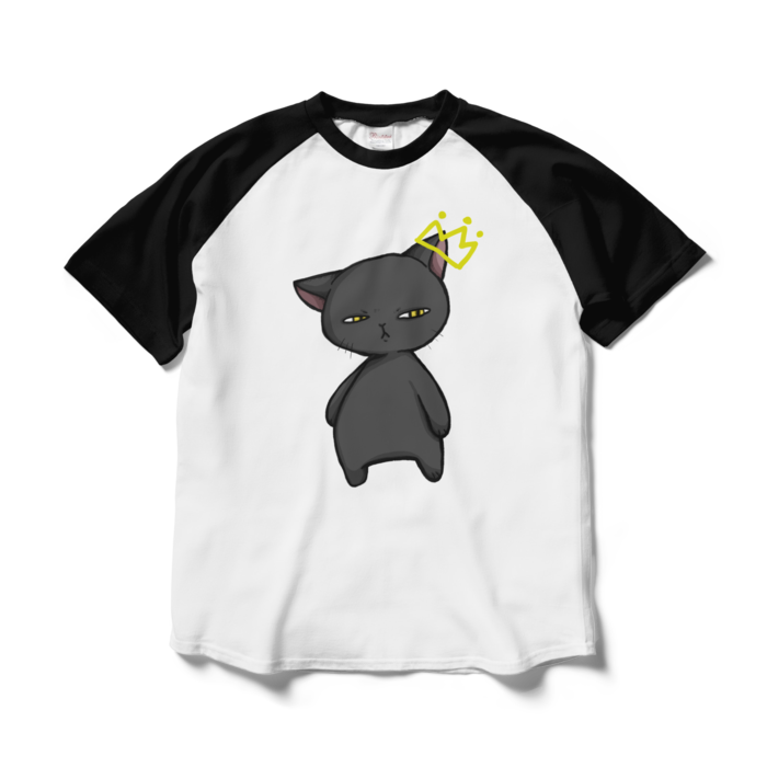 ラグランTシャツ - L - ホワイト×ブラック