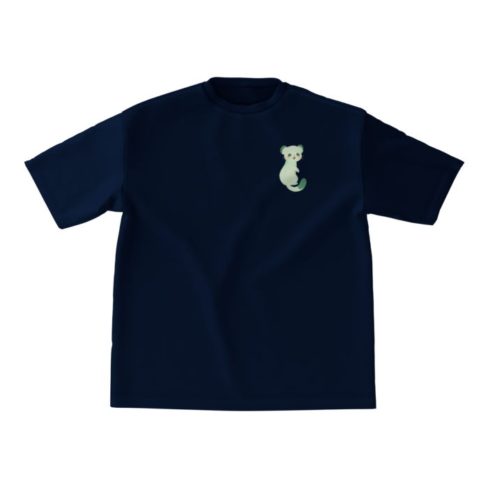 ビッグシルエットTシャツ - M - 両面(藍)