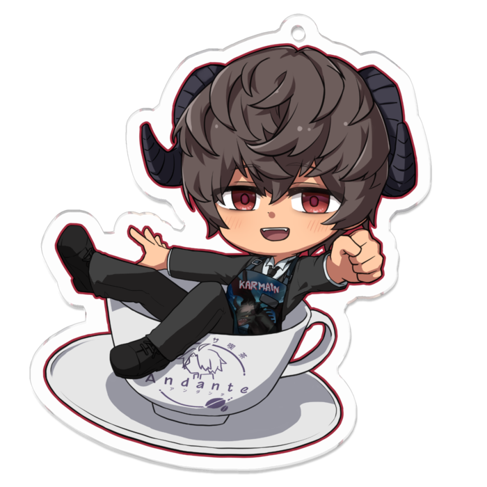 アクリルキーホルダー - 70 x 70 (mm)かるまいん