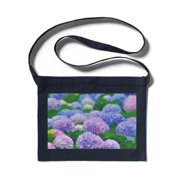 サコッシュ - 300 x 230 (mm) ネイビー 水彩