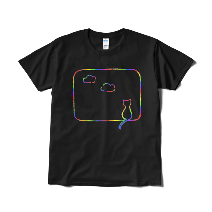 Tシャツ(カラフル) - L - ブラック
