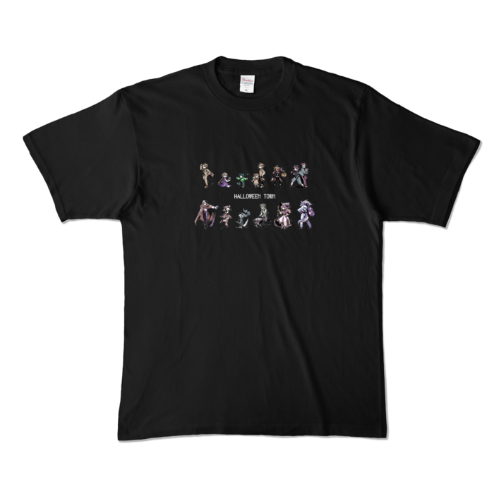 カラーTシャツ(濃色) - XL - 正面 - ブラック