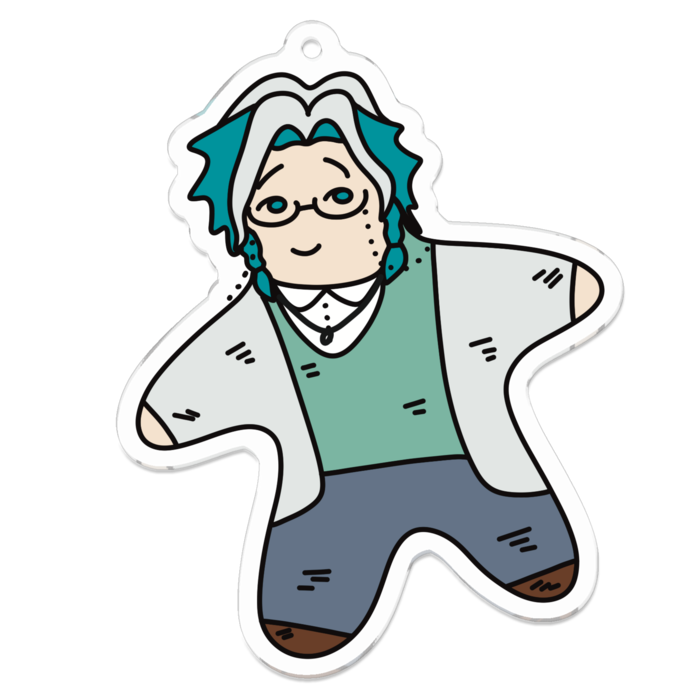 【くろ〜】アクリルキーホルダー - 70 x 70 (mm)