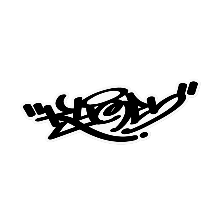 黒ステッカー - 160 x 160 (mm) - クリア