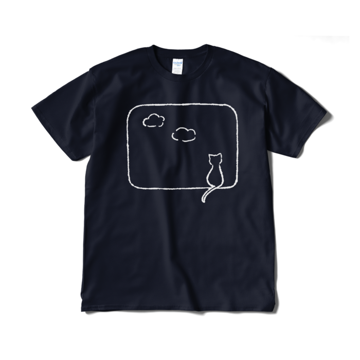 Tシャツ(白) - XL - ネイビー