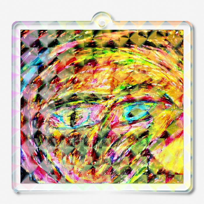 ホログラムアクリルキーホルダー - 50 × 50mm
