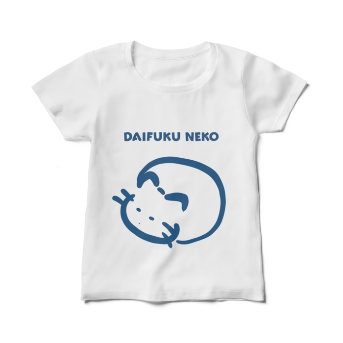 レディース白Tシャツ - M - ブルー