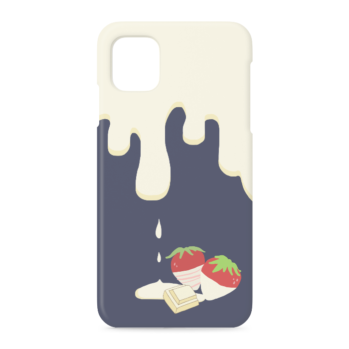 苺ホワイトチョコiPhoneケース - iPhone 11 - 側面あり
