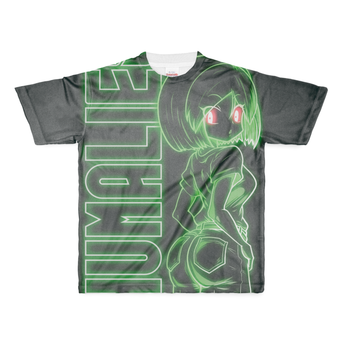 【グリーン】フルグラフィックTシャツ - M - 正面印刷のみ