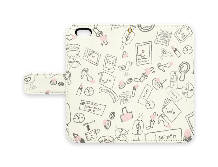 手帳型iPhoneケース - iPhone 6 / 6s - ストラップ穴 あり