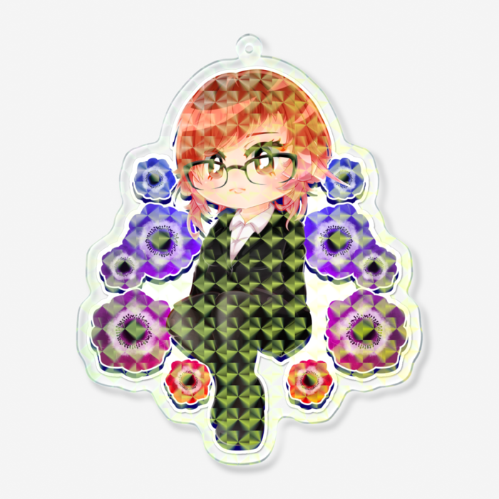 ホログラムアクリルキーホルダー - 100 × 100mm