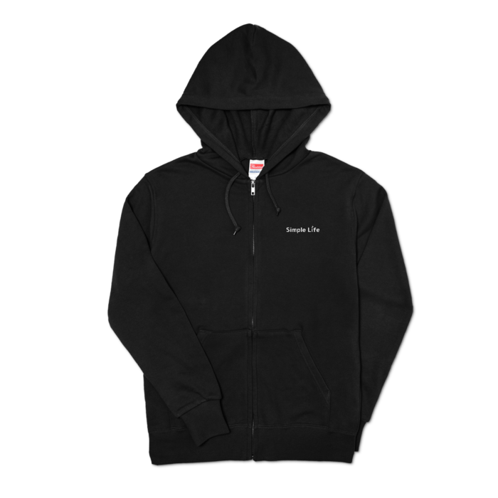 ジップパーカー♪　黒色　S