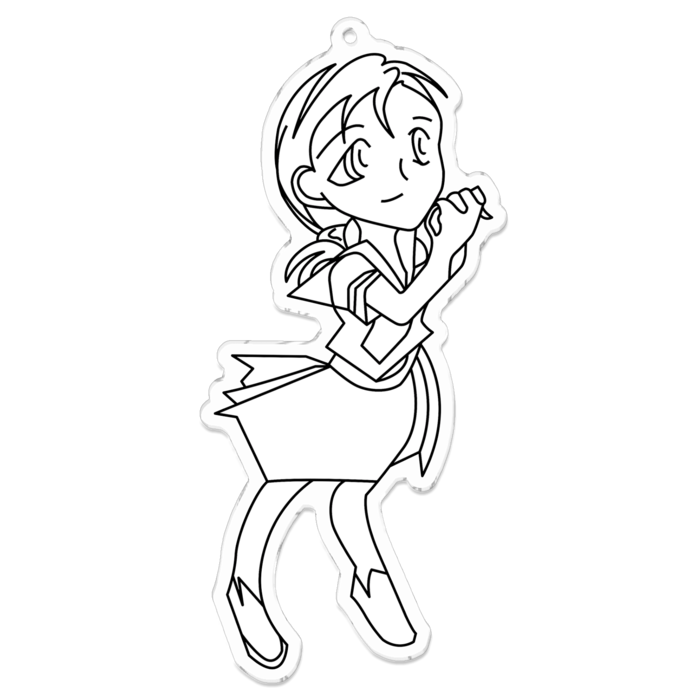 セーラー服線画アクキー 00ネンカレンダ Booth