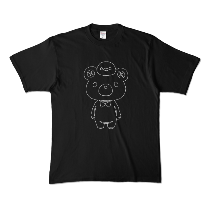 まんじゅうカラーTシャツ - XL - ブラック (濃色)