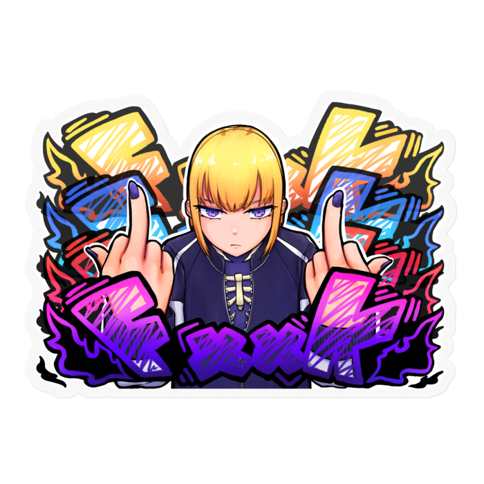 Fxxkステッカー(枠透明)