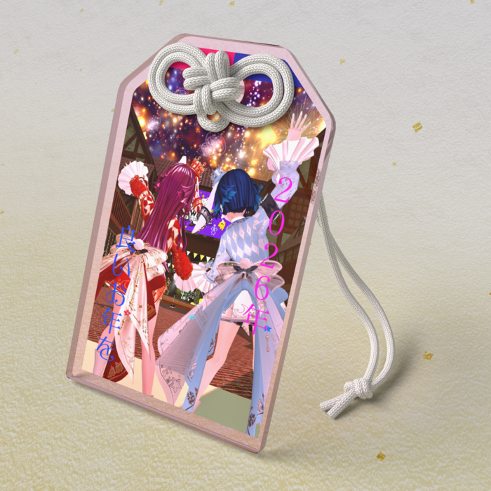 ピンク　アクリルお守り