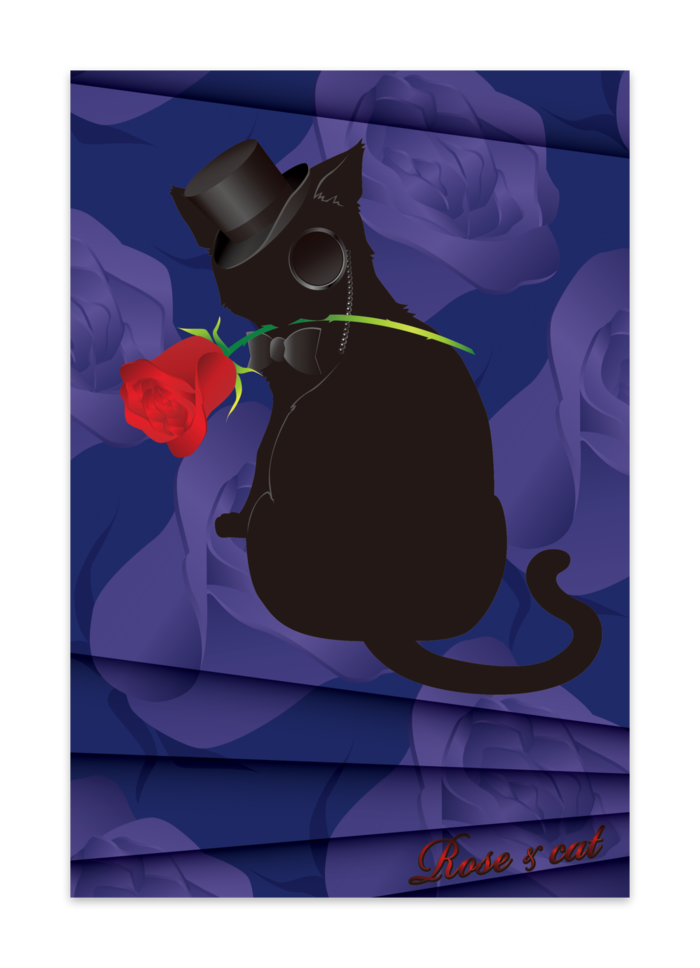 薔薇と猫 GENTLEMEN ポストカード(10セット) - 緒弧ラボ BOOTH - BOOTH
