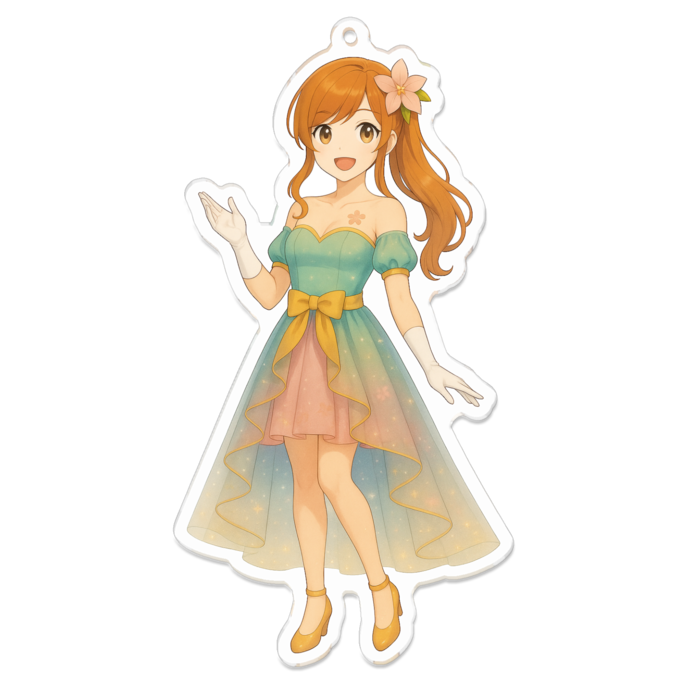 アクリルキーホルダー - 100 x 100 (mm)