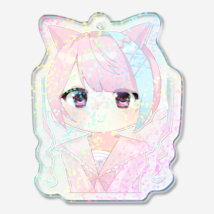 ホログラムアクリルキーホルダー - 50 × 50mm