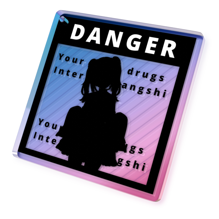 オーロラアクリルキーホルダー - 50 × 50mm