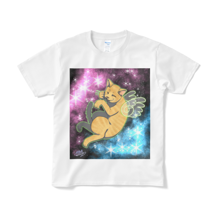 なぜか宇宙ネコ Tシャツ 短納期 朝倉のミニ工房 Booth