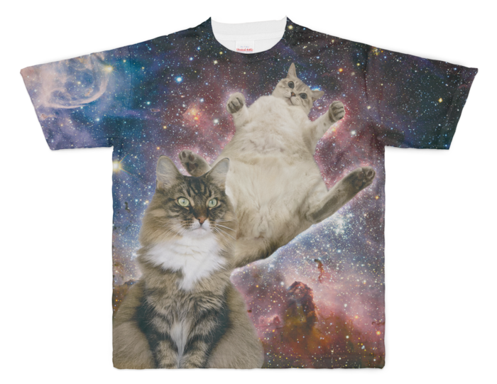 宇宙猫tシャツ 表面のみ Magur0w Booth