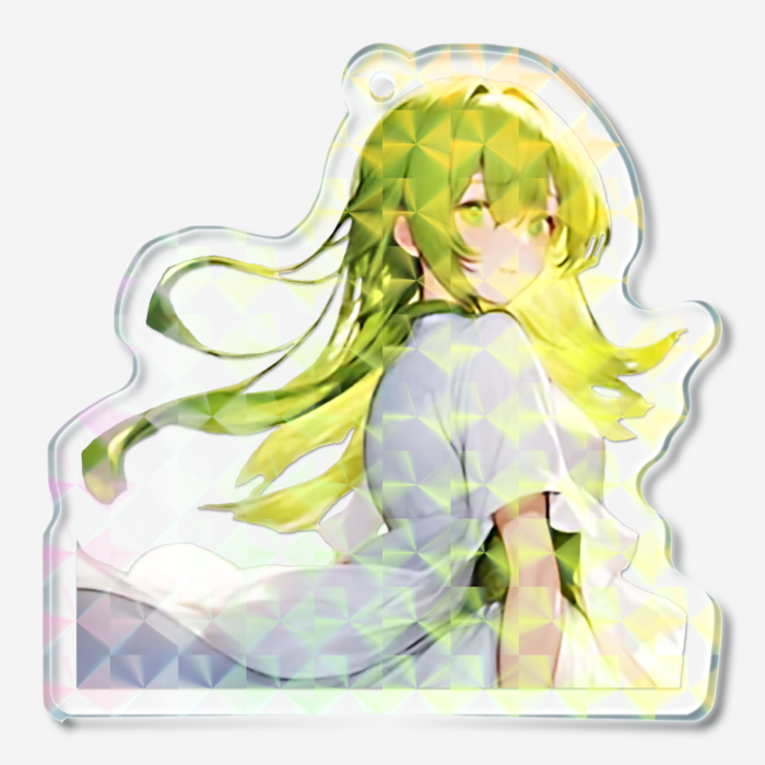 ホログラムアクリルキーホルダー - 50 × 50mm