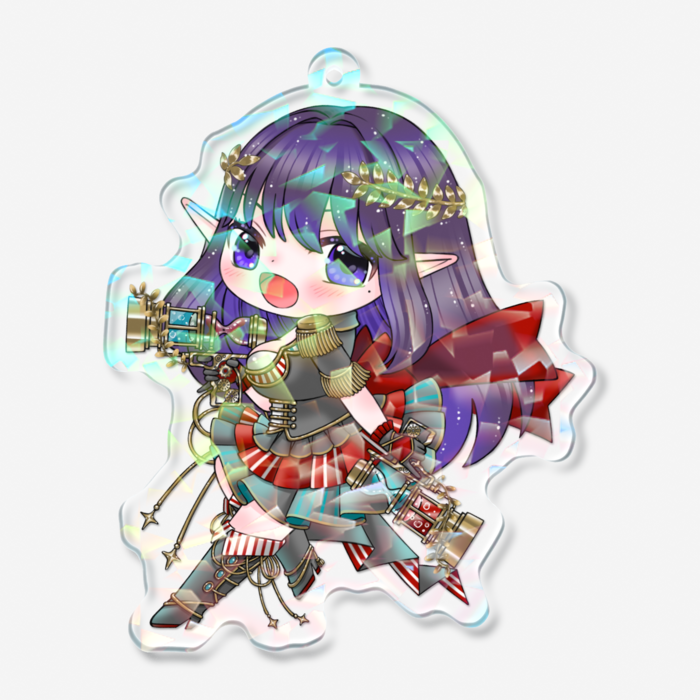 ホログラムアクリルキーホルダー - 70 × 70mm