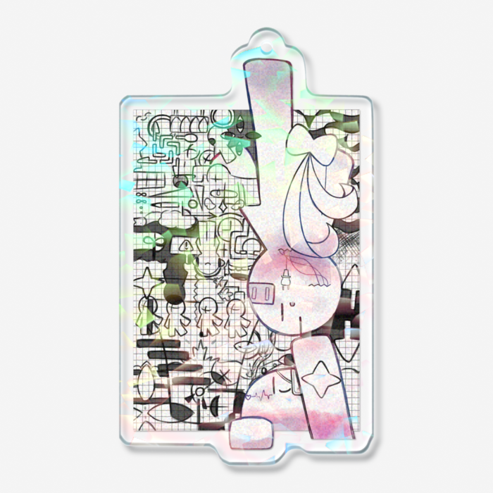 ホログラムアクリルキーホルダー - 70 × 70mm