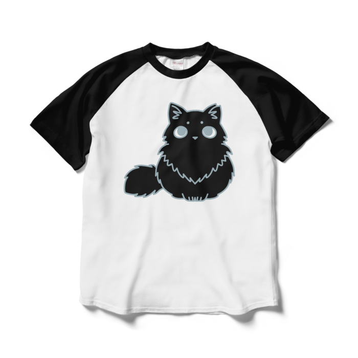 ラグランTシャツ - L - ホワイト×ブラック