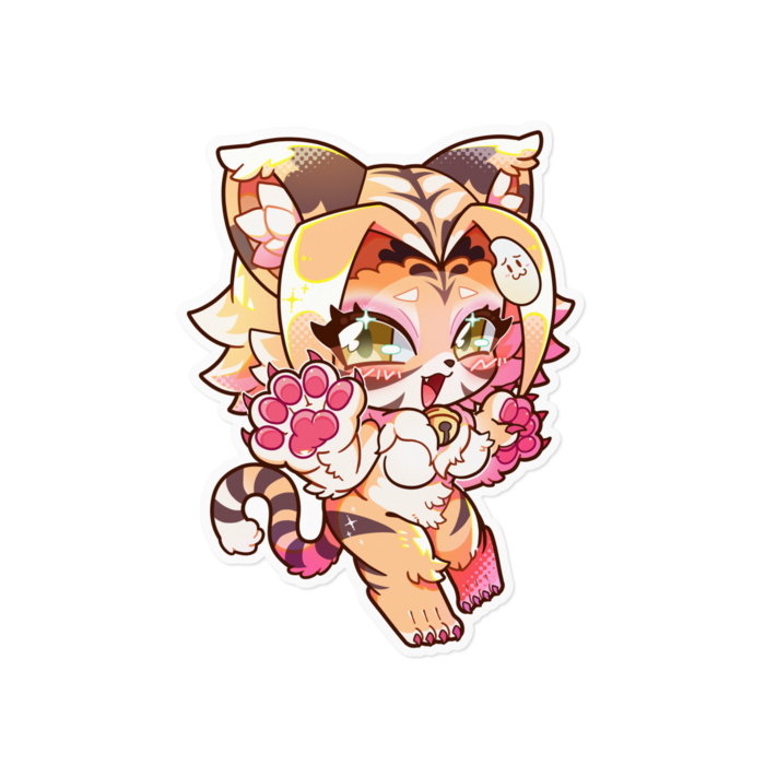 お姉さんケモノの姿ステッカー - 160 x 160 (mm)(3)