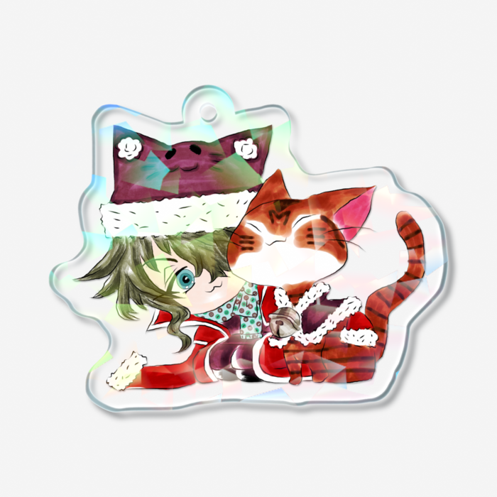50 × 50mm - クリスタル   ベリアニャンタと茶トラちゃん