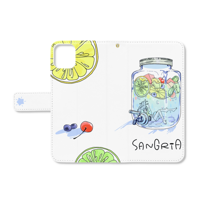 手帳型iPhoneケース - iPhone11ProMax - ストラップ穴 あり