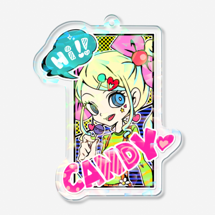 ホログラムアクリルキーホルダー - 70 × 70mm