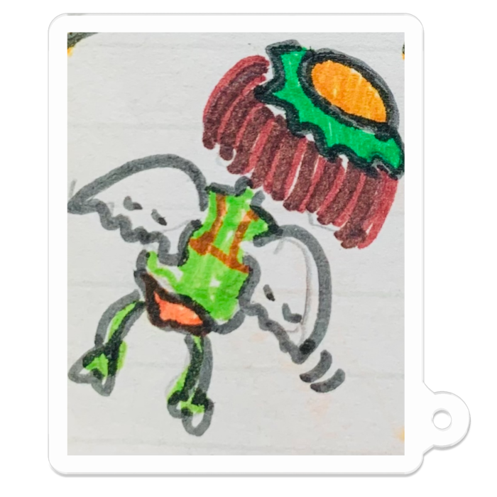 アクリルキーホルダー(コーティング) - 50 x 50 (mm)