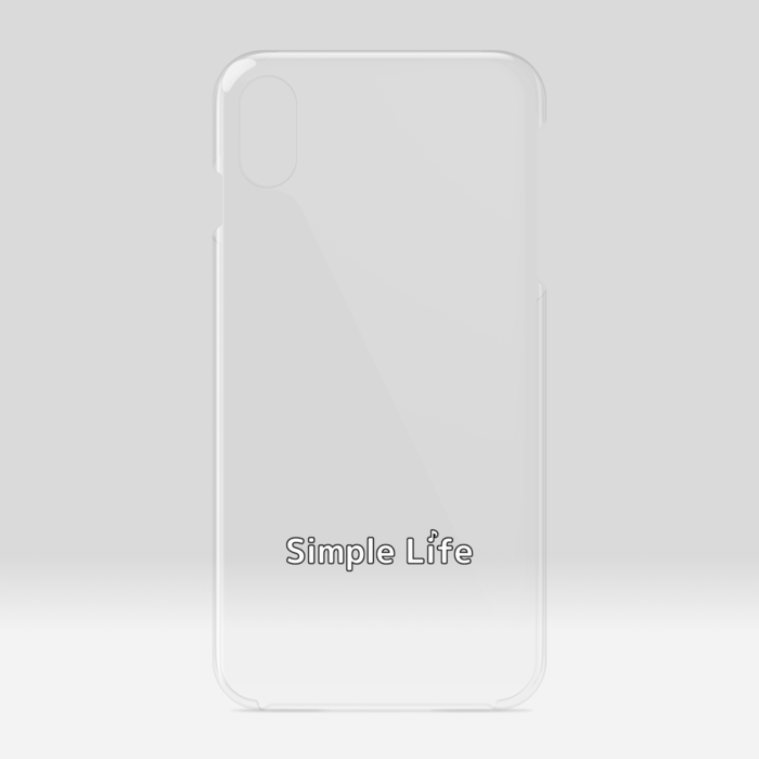 クリアiPhoneケースB　Simple Life♪　iPhone XSMax