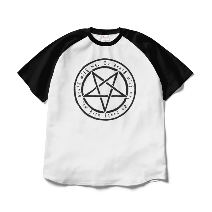 ラグランTシャツ - XL - ホワイト×ブラック