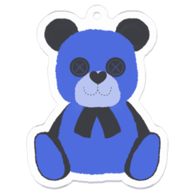 ツイステ 各寮腕章カラーのテディベア アクリルキーホルダー 50x50 ササミ制作所 Sasamiworks Booth