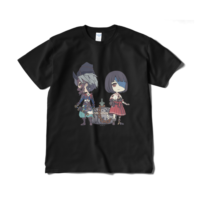 『オノゴロ物語』ハル＆マサタケ（B）Tシャツ（短納期） - XL - ブラック