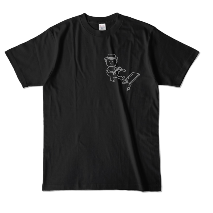 Tシャツ - L - ブラック (濃色)-キャラ小