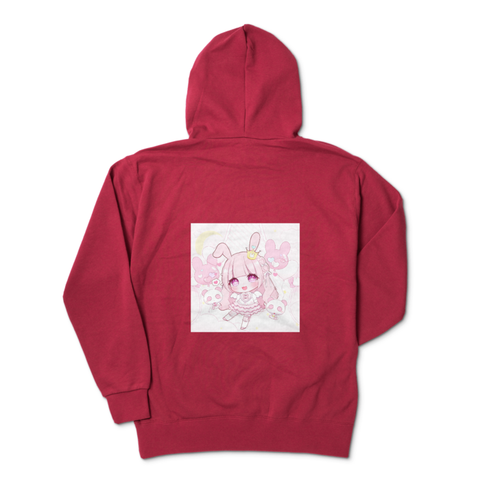 ジップパーカー - XL - バーガンディ