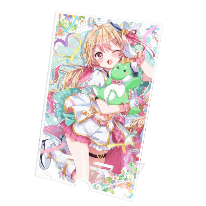 アクリルスマホスタンド - 100x160mm(ケーブル穴あり)