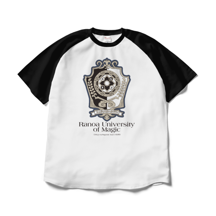 ラグランTシャツ - XL - ホワイト×ブラック