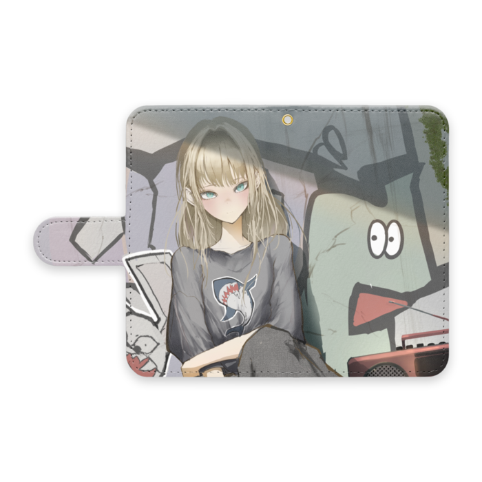 手帳型Androidケース - S - ストラップ穴 あり