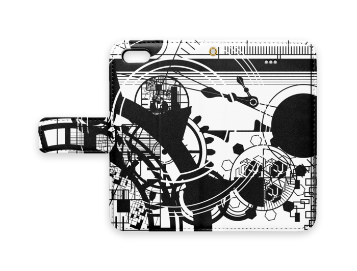 手帳型iPhoneケース - iPhone5 - ストラップ穴 あり