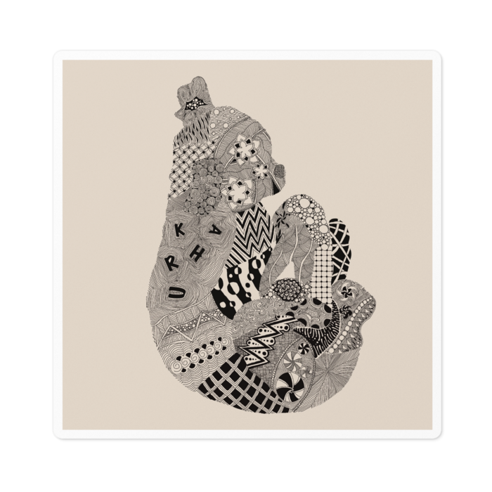 ステッカー - 100 x 100 (mm)