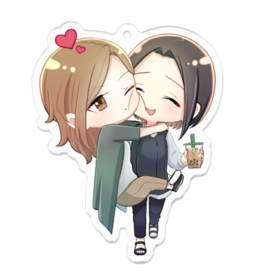 ようさな アクリルキーホルダー しらいぬ 百合 Booth