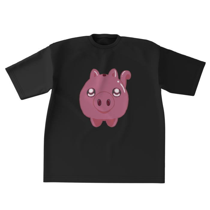 ビッグシルエットTシャツ黒 - XL - 両面(1)