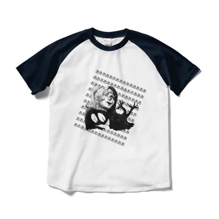 ラグランTシャツ - M - ホワイト×ネイビー