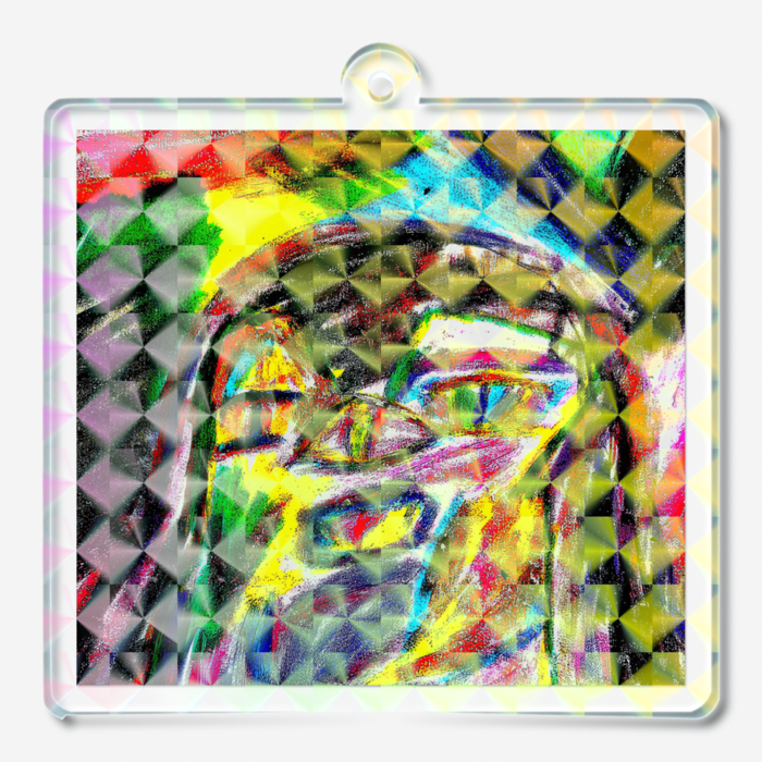 ホログラムアクリルキーホルダー - 50 × 50mm